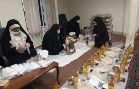 توزیع ۱۲۰ بسته معیشتی برای نیازمندان در راستای رزمایش مومنانه
