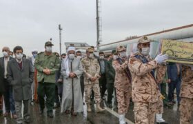 ورود پیکر مطهر چهار شهید گمنام دفاع مقدس به کردستان + تصویر